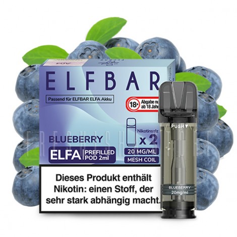 Elfbar - ELFA - Prefilled Pod - Blueberry - 2ml - 2er Pack