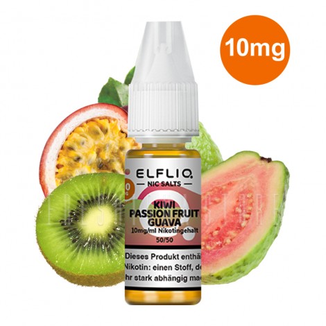 Elfbar - ElfLiq - Kiwi Passion Fruit Guava - 10ml - 10mg