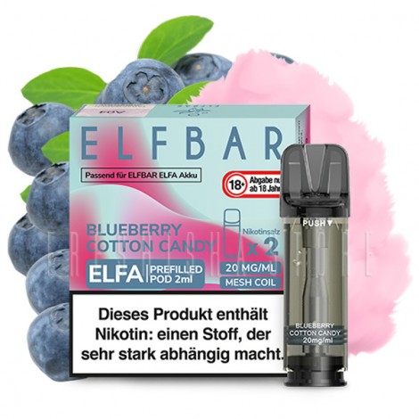 Elfbar - ELFA - Prefilled Pod - Blueberry Cotton Candy - 2ml - 2er Pack