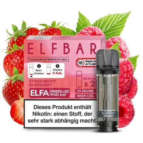 Elfbar - ELFA - Prefilled Pod - Strawberry Raspberry - 2ml - 2er Pack