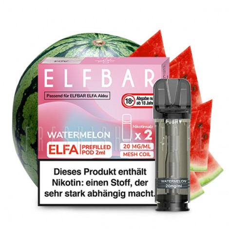 Elfbar - ELFA - Prefilled Pod - Watermelon - 2ml - 2er Pack