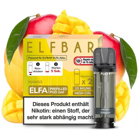 Elfbar - ELFA - Prefilled Pod - Mango - 2ml - 2er Pack