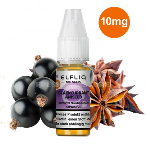 Elfbar - ElfLiq - Blackcurrant Aniseed - 10ml - 10mg