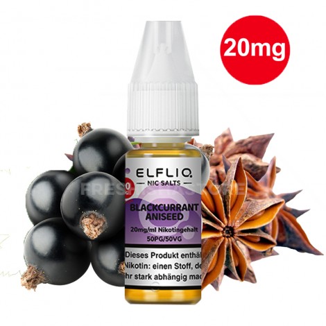 Elfbar - ElfLiq - Blackcurrant Aniseed - 10ml - 20mg