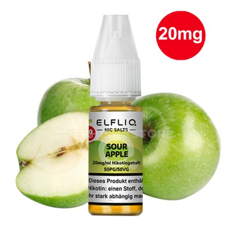 Elfbar - ElfLiq - Sour Apple - 10ml - 20mg