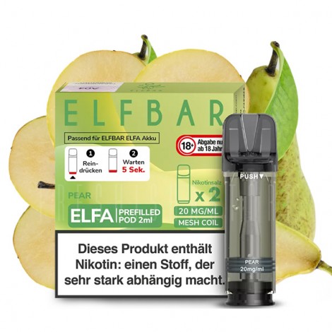 Elfbar - ELFA - Prefilled Pod - Pear - 2ml - 2er Pack