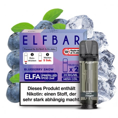 Elfbar - ELFA - Prefilled Pod - Blueberry Snoow (Berry Jam) - 2ml - 2er Pack