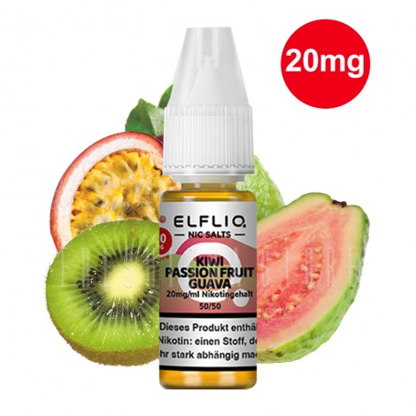 Elfbar - ElfLiq - Kiwi Passion Fruit Guava - 10ml - 20mg