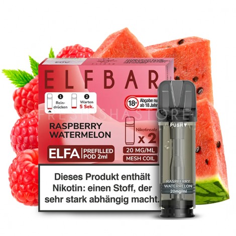 Elfbar - ELFA - Prefilled Pod - Raspberry Watermelon - 2ml - 2er Pack