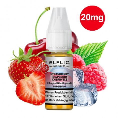 Elfbar - ElfLiq - Strawberry Raspberry Cherry Ice - 10ml - 20mg