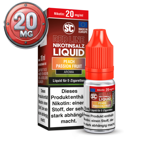 SC - Red Line - Peach Passion Fruit - Nikotinsalz Liquid - 10ml - 20mg