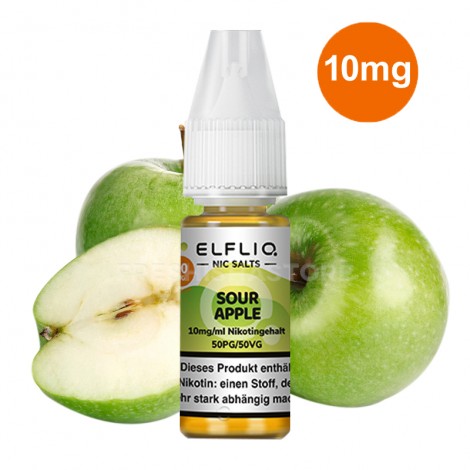 Elfbar - ElfLiq - Sour Apple - 10ml - 10mg