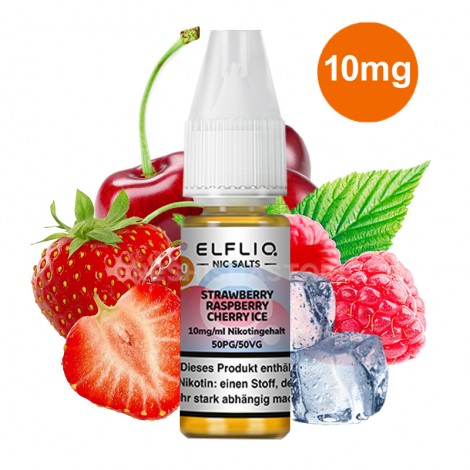 Elfbar - ElfLiq - Strawberry Raspberry Cherry Ice - 10ml - 10mg