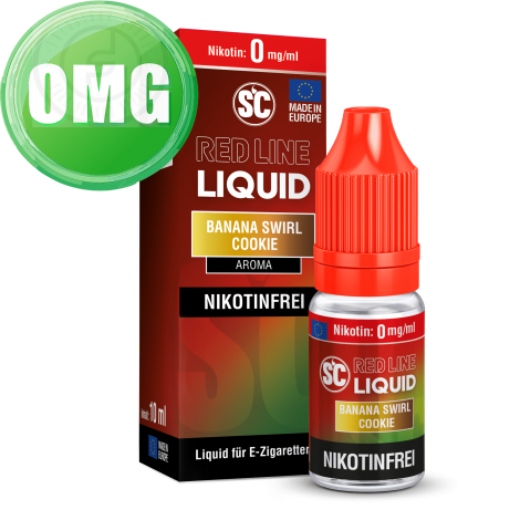 SC - Red Line - Banana Swirl Cookie - Nikotinsalz Liquid - 10ml - 0mg