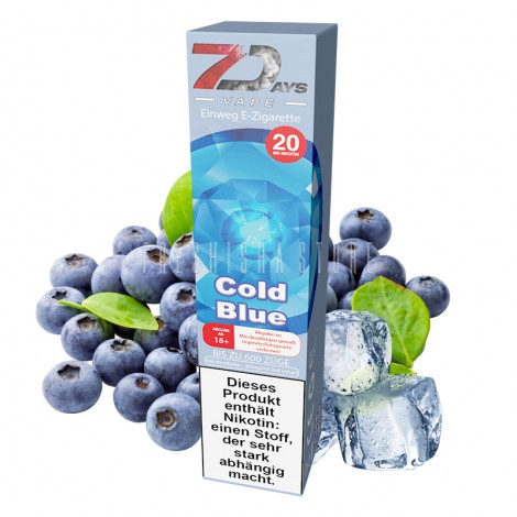 7Days - Einweg E-Zigarette - Cold Blue - 20mg