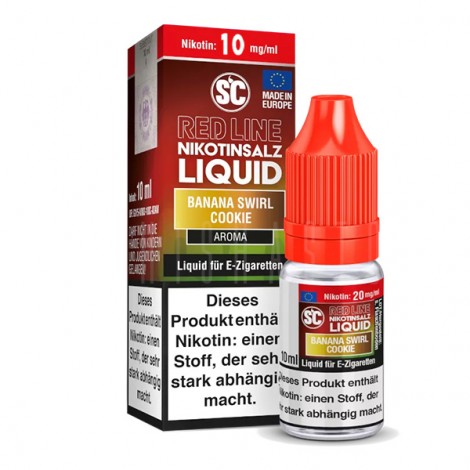 SC - Red Line - Banana Swirl Cookie - Nikotinsalz Liquid - 10ml - 10mg