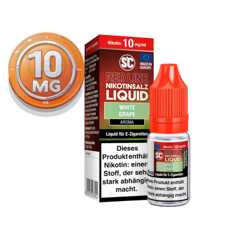 SC - Red Line - White Grape - Nikotinsalz Liquid - 10ml - 10mg