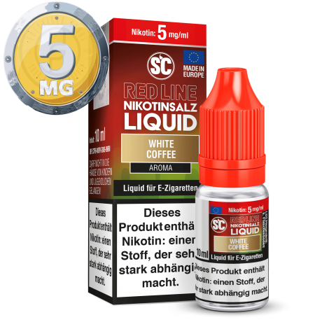 SC - Red Line - White Coffee - Nikotinsalz Liquid - 10ml - 5mg