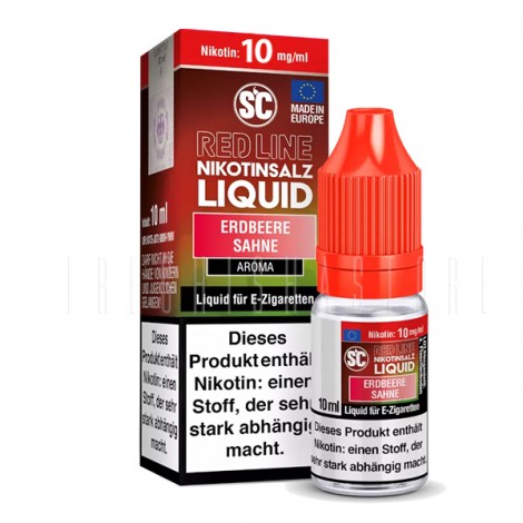 SC - Red Line - Erdbeere Sahne - Nikotinsalz Liquid - 10ml - 10mg