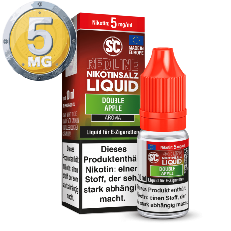 SC - Red Line - Double Apple - Nikotinsalz Liquid - 10ml - 5mg