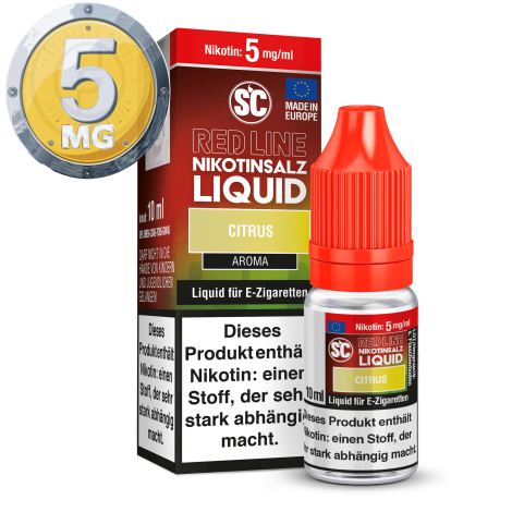 SC - Red Line - Citrus - Nikotinsalz Liquid - 10ml - 5mg