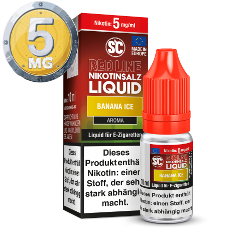 SC - Red Line - Banana Ice - Nikotinsalz Liquid - 10ml - 5mg