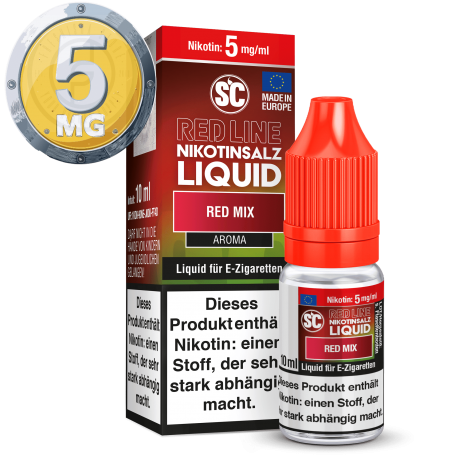 SC - Red Line - Red Mix - Nikotinsalz Liquid - 10ml - 5mg