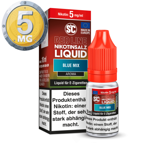 SC - Red Line - Blue Mix - Nikotinsalz Liquid - 10ml - 5mg