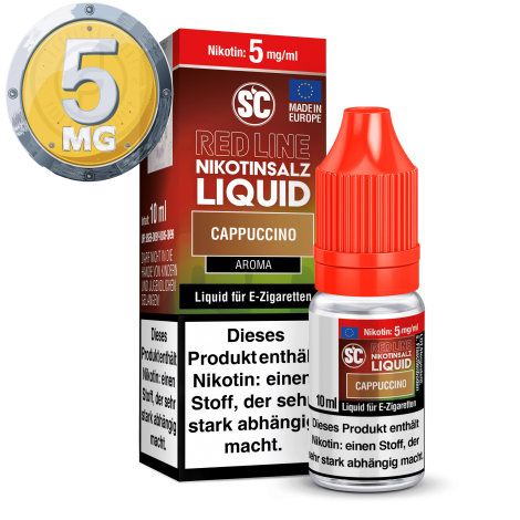 SC - Red Line - Cappuccino - Nikotinsalz Liquid - 10ml - 5mg