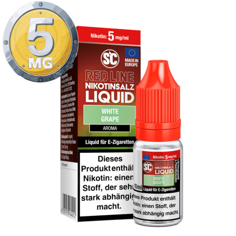 SC - Red Line - White Grape - Nikotinsalz Liquid - 10ml - 5mg