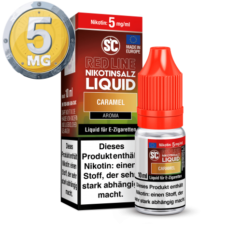 SC - Red Line - Caramel - Nikotinsalz Liquid - 10ml - 5mg