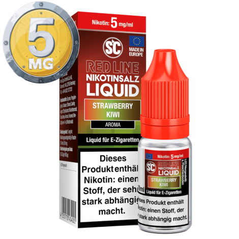 SC - Red Line - Strawberry Kiwi - Nikotinsalz Liquid - 10ml - 5mg